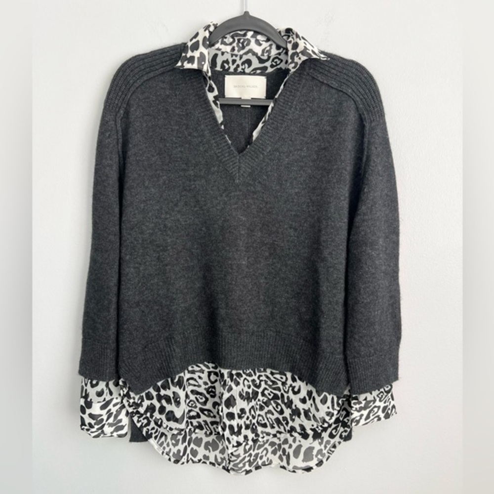 Brochu Walker Size S • The Looker Layered Wool Cashmere Sweater.